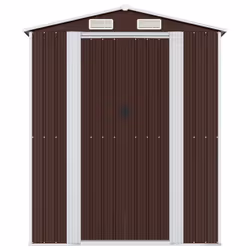 ) vidaXL Garden Shed Galvanised Steel Outdoor Tool Storage Patio Lawn Tool Shed - 192 x 938 x 223 cm (L x W x H