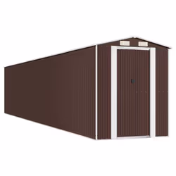 ) vidaXL Garden Shed Galvanised Steel Outdoor Tool Storage Patio Lawn Tool Shed - 192 x 1021 x 223 cm (L x W x H