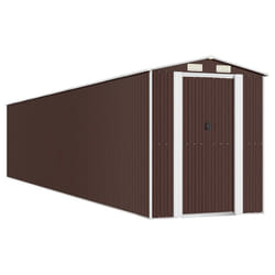 ) vidaXL Garden Shed Galvanised Steel Outdoor Tool Storage Patio Lawn Tool Shed - 192 x 1021 x 223 cm (L x W x H