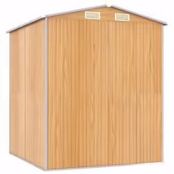 vidaXL Garden Shed Galvanised Steel Outdoor Tool Storage Patio Lawn Tool Shed - 192 x 191 x 223 cm - Additional view 5