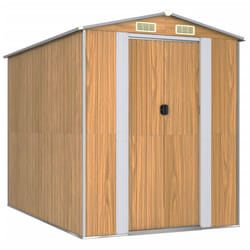 vidaXL Garden Shed Galvanised Steel Outdoor Tool Storage Patio Lawn Tool Shed - 192 x 274 x 223 cm