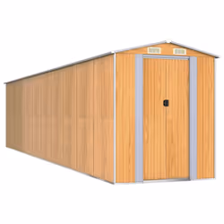 vidaXL Garden Shed Galvanised Steel Outdoor Tool Storage Patio Lawn Tool Shed - 192 x 855 x 223 cm