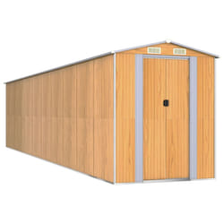 vidaXL Garden Shed Galvanised Steel Outdoor Tool Storage Patio Lawn Tool Shed - 192 x 855 x 223 cm