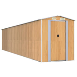 vidaXL Garden Shed Galvanised Steel Outdoor Tool Storage Patio Lawn Tool Shed - 192 x 938 x 223 cm