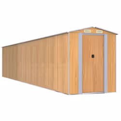 vidaXL Garden Shed Galvanised Steel Outdoor Tool Storage Patio Lawn Tool Shed - 192 x 1021 x 223 cm