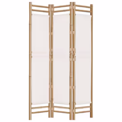 vidaXL Folding Panel Room Divider Privacy Screen Black/Cream White Multi Sizes - cream white, 120 x 180 cm - Additional view 4