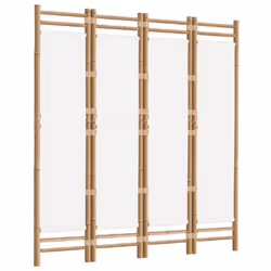 vidaXL Folding Panel Room Divider Privacy Screen Black/Cream White Multi Sizes - cream white, 160 x 180 cm - Additional view 2
