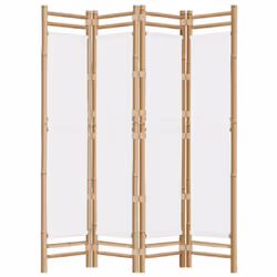 vidaXL Folding Panel Room Divider Privacy Screen Black/Cream White Multi Sizes - cream white, 160 x 180 cm - Additional view 4
