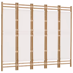 vidaXL Folding Panel Room Divider Privacy Screen Black/Cream White Multi Sizes - cream white, 200 x 180 cm - Additional view 2