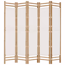 vidaXL Folding Panel Room Divider Privacy Screen Black/Cream White Multi Sizes - cream white, 200 x 180 cm - Additional view 4