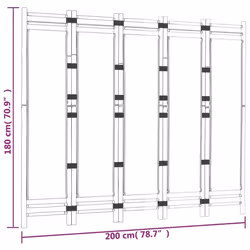 vidaXL Folding Panel Room Divider Privacy Screen Black/Cream White Multi Sizes - cream white, 200 x 180 cm - Additional view 8