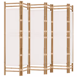 vidaXL Folding Panel Room Divider Privacy Screen Black/Cream White Multi Sizes - cream white, 240 x 180 cm