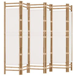 vidaXL Folding Panel Room Divider Privacy Screen Black/Cream White Multi Sizes - cream white, 240 x 180 cm