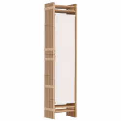 vidaXL Folding Panel Room Divider Privacy Screen Black/Cream White Multi Sizes - cream white, 240 x 180 cm - Additional view 5