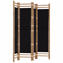 vidaXL Folding Panel Room Divider Privacy Screen Black/Cream White Multi Sizes - black, 160 x 180 cm