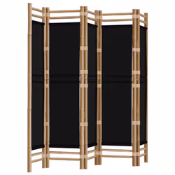vidaXL Folding Panel Room Divider Privacy Screen Black/Cream White Multi Sizes - black, 200 x 180 cm