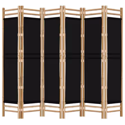 vidaXL Folding Panel Room Divider Privacy Screen Black/Cream White Multi Sizes - black, 240 x 180 cm - Additional view 4