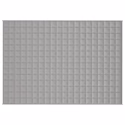 vidaXL Weighted Blanket Bedding Anxiety Blanket Bedroom Quilt Blanket Fabric - grey, 138 x 200 cm/10 kg