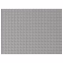 vidaXL Weighted Blanket Bedding Anxiety Blanket Bedroom Quilt Blanket Fabric - grey, 150 x 200 cm/7 kg - Additional view 4