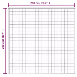 vidaXL Weighted Blanket Bedding Anxiety Blanket Bedroom Quilt Blanket Fabric - grey, 200 x 200 cm/9 kg
