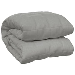 vidaXL Weighted Blanket Bedding Anxiety Blanket Bedroom Quilt Blanket Fabric - grey, 200 x 225 cm/13 kg