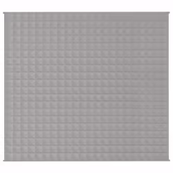 vidaXL Weighted Blanket Bedding Anxiety Blanket Bedroom Quilt Blanket Fabric - grey, 200 x 225 cm/13 kg