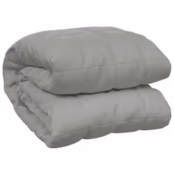 vidaXL Weighted Blanket Bedding Anxiety Blanket Bedroom Quilt Blanket Fabric - grey, 235 x 290 cm/15 kg