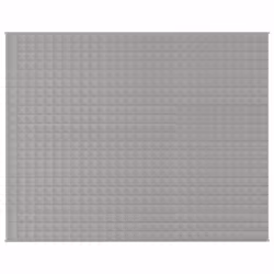 vidaXL Weighted Blanket Bedding Anxiety Blanket Bedroom Quilt Blanket Fabric - grey, 235 x 290 cm/15 kg
