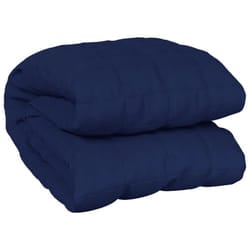 vidaXL Weighted Blanket Bedding Anxiety Blanket Bedroom Quilt Blanket Fabric - blue, 138 x 200 cm/6 kg