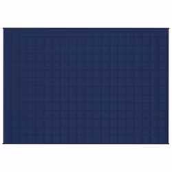 vidaXL Weighted Blanket Bedding Anxiety Blanket Bedroom Quilt Blanket Fabric - blue, 138 x 200 cm/6 kg - Additional view 4