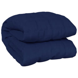 vidaXL Weighted Blanket Bedding Anxiety Blanket Bedroom Quilt Blanket Fabric - blue, 138 x 200 cm/10 kg