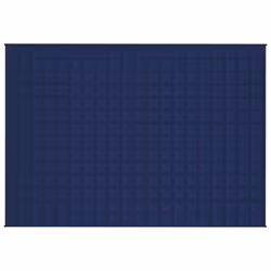 vidaXL Weighted Blanket Bedding Anxiety Blanket Bedroom Quilt Blanket Fabric - blue, 138 x 200 cm/10 kg