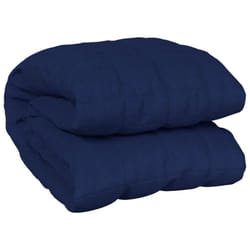 vidaXL Weighted Blanket Bedding Anxiety Blanket Bedroom Quilt Blanket Fabric - blue, 235 x 290 cm/11 kg