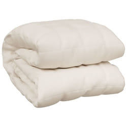 vidaXL Weighted Blanket Bedding Anxiety Blanket Bedroom Quilt Blanket Fabric - cream, 138 x 200 cm/10 kg