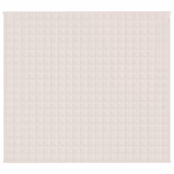 vidaXL Weighted Blanket Bedding Anxiety Blanket Bedroom Quilt Blanket Fabric - cream, 200 x 225 cm/13 kg