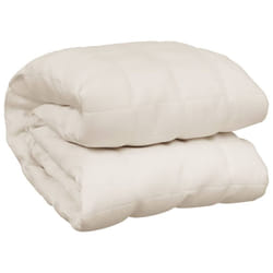 vidaXL Weighted Blanket Bedding Anxiety Blanket Bedroom Quilt Blanket Fabric - cream, 235 x 290 cm/11 kg