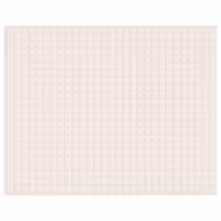 vidaXL Weighted Blanket Bedding Anxiety Blanket Bedroom Quilt Blanket Fabric - cream, 235 x 290 cm/11 kg - Additional view 4