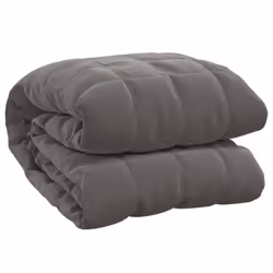 vidaXL Weighted Blanket Bedding Anxiety Blanket Bedroom Quilt Blanket Fabric - grey, 120 x 180 cm/9 kg - Additional view 3