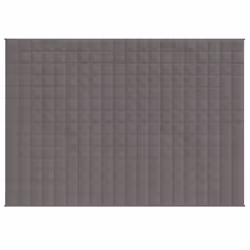 vidaXL Weighted Blanket Bedding Anxiety Blanket Bedroom Quilt Blanket Fabric - grey, 150 x 200 cm/7 kg