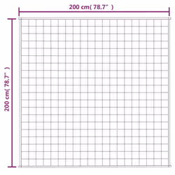 vidaXL Weighted Blanket Bedding Anxiety Blanket Bedroom Quilt Blanket Fabric - grey, 200 x 200 cm/9 kg - Additional view 2