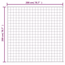 vidaXL Weighted Blanket Bedding Anxiety Blanket Bedroom Quilt Blanket Fabric - grey, 200 x 200 cm/13 kg - Additional view 6