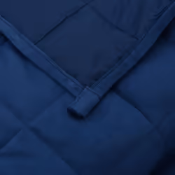 vidaXL Weighted Blanket Bedding Anxiety Blanket Bedroom Quilt Blanket Fabric - blue, 155 x 220 cm/11 kg - Additional view 5
