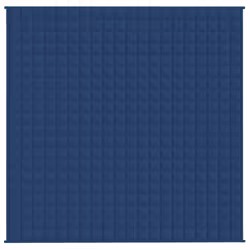 vidaXL Weighted Blanket Bedding Anxiety Blanket Bedroom Quilt Blanket Fabric - blue, 200 x 200 cm/13 kg - Additional view 4