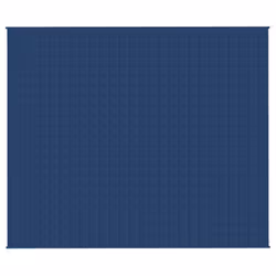 vidaXL Weighted Blanket Bedding Anxiety Blanket Bedroom Quilt Blanket Fabric - blue, 220 x 260 cm/11 kg - Additional view 3