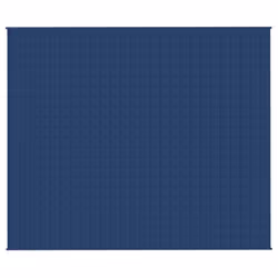 vidaXL Weighted Blanket Bedding Anxiety Blanket Bedroom Quilt Blanket Fabric - blue, 220 x 260 cm/15 kg - Additional view 3
