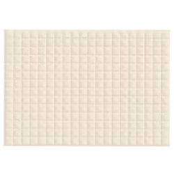 vidaXL Weighted Blanket Bedding Anxiety Blanket Bedroom Quilt Blanket Fabric - cream, 138 x 200 cm/6 kg - Additional view 4