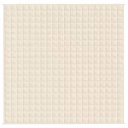 vidaXL Weighted Blanket Bedding Anxiety Blanket Bedroom Quilt Blanket Fabric - cream, 200 x 200 cm/9 kg - Additional view 4
