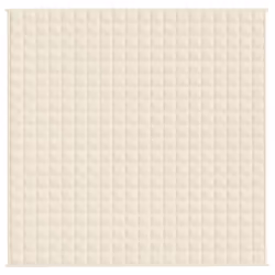 vidaXL Weighted Blanket Bedding Anxiety Blanket Bedroom Quilt Blanket Fabric - cream, 200 x 200 cm/13 kg - Additional view 4