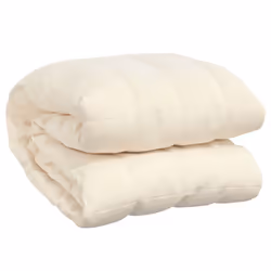 vidaXL Weighted Blanket Bedding Anxiety Blanket Bedroom Quilt Blanket Fabric - cream, 220 x 235 cm/15 kg