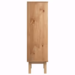 vidaXL Solid Wood Pine Shoe Cabinet with 3 Drawers Shoe Shelf Multi Colours - Brown and grey